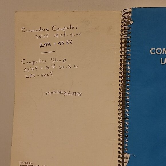 VTG Retro First Edition 2nd Print 1983 Commodore 64 User's Guide Book Computer - Picture 3 of 6